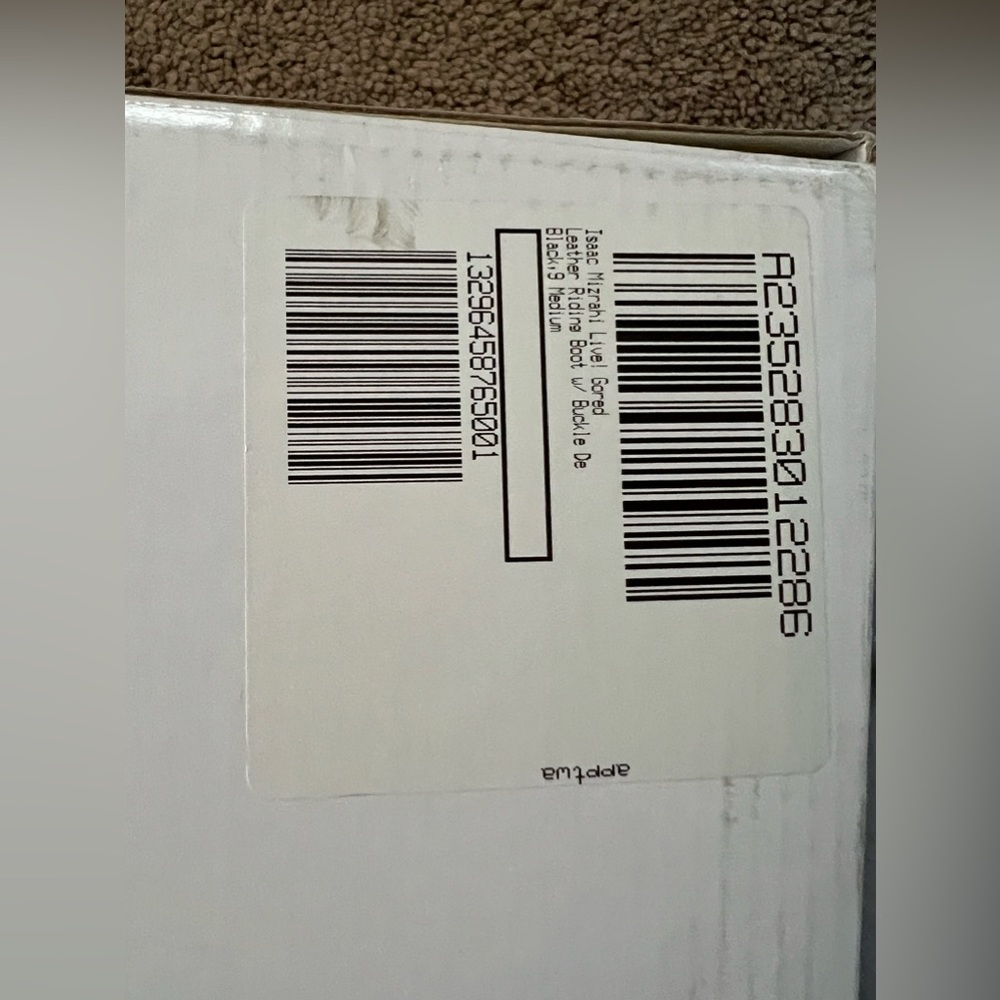 Isaac Mizrahi Live! Black leather riding boots size 9 new in box - Picture 7 of 7